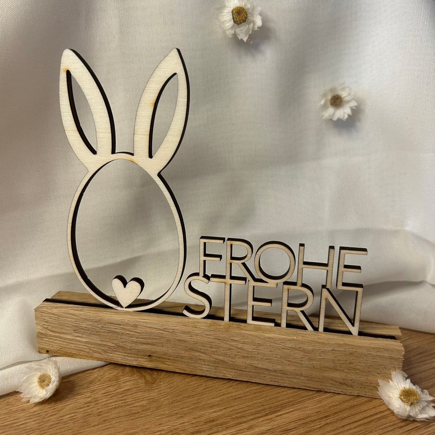 Frohe Ostern | Deko | Osterhase | Schriftzug