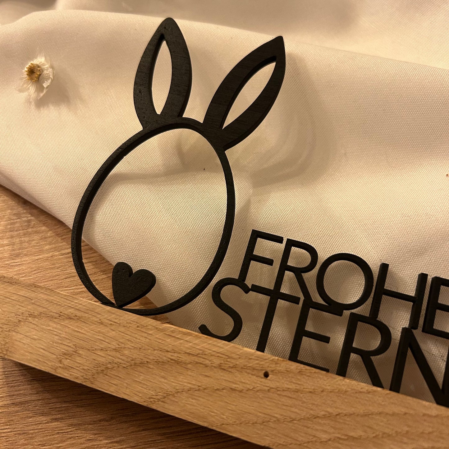 Frohe Ostern | Deko | Osterhase | Schriftzug