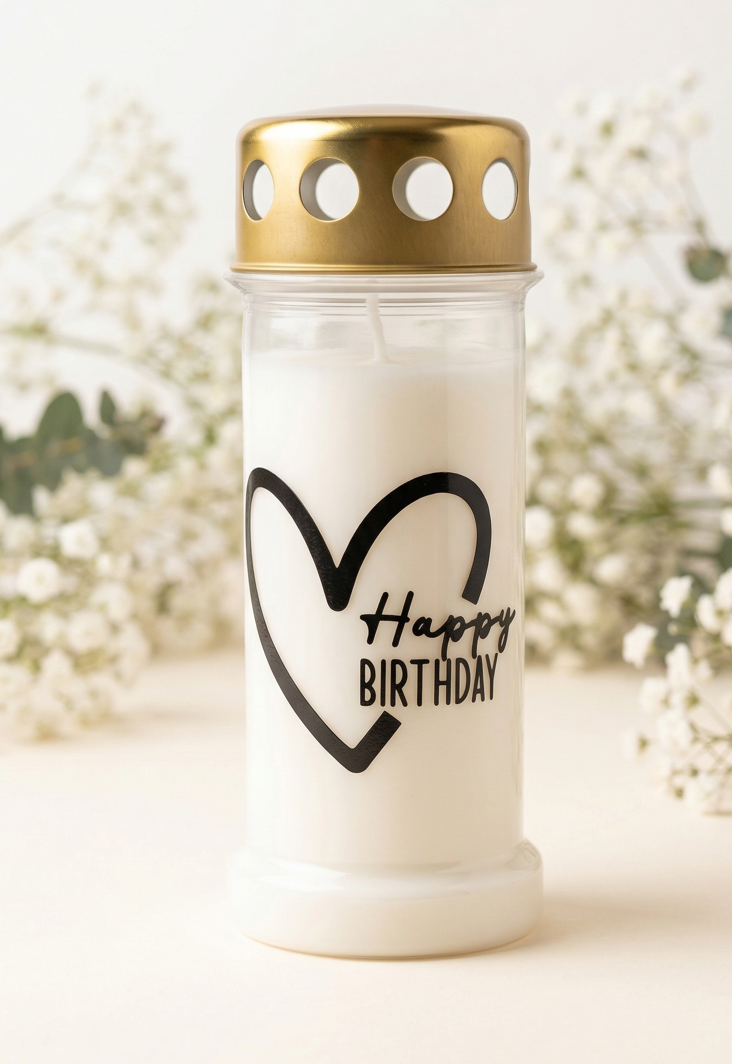 Grabkerze | Happy Birthday