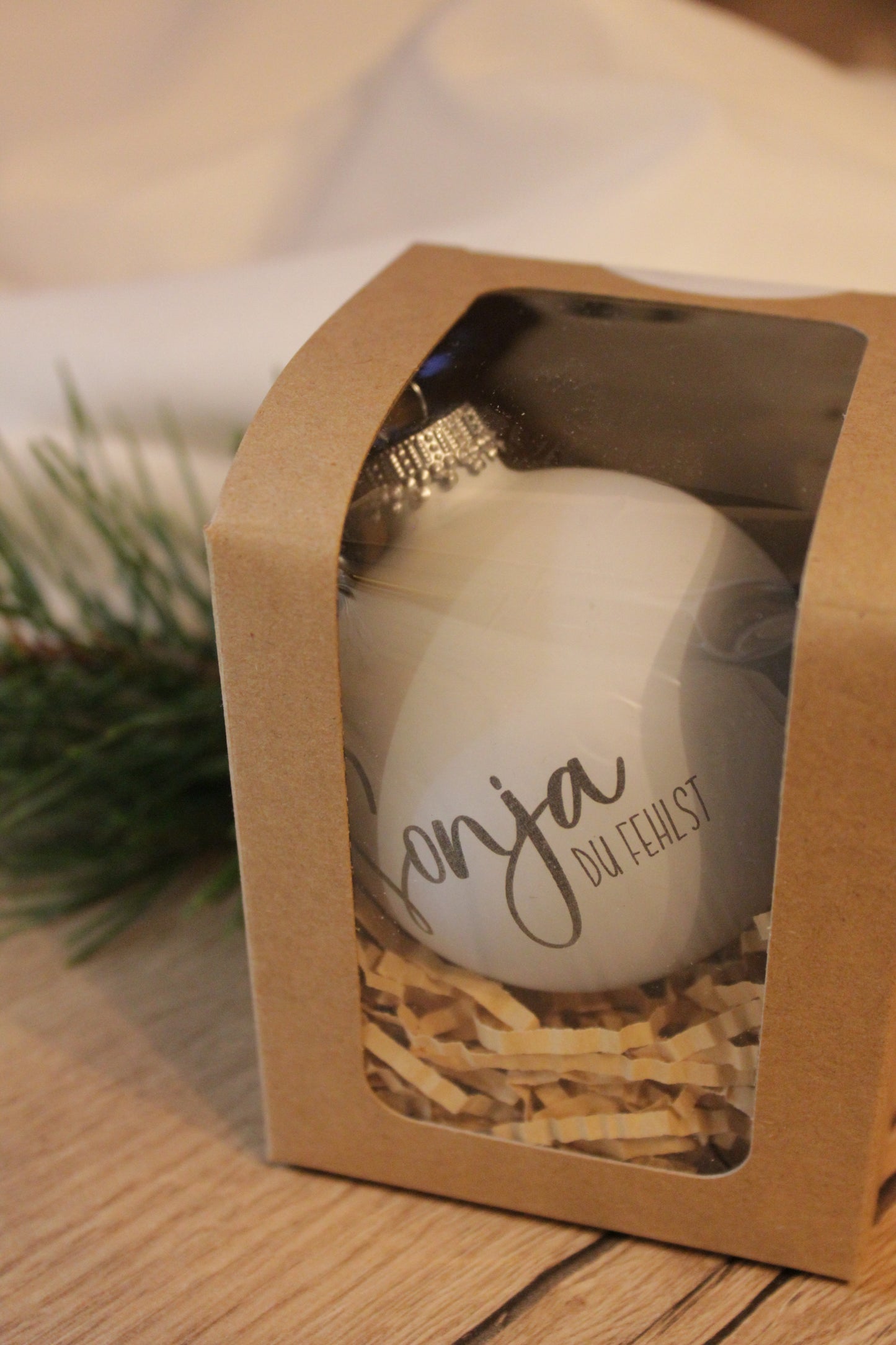 Personalisierte Weihnachtskugel | mit Gravur | zum Gedenken