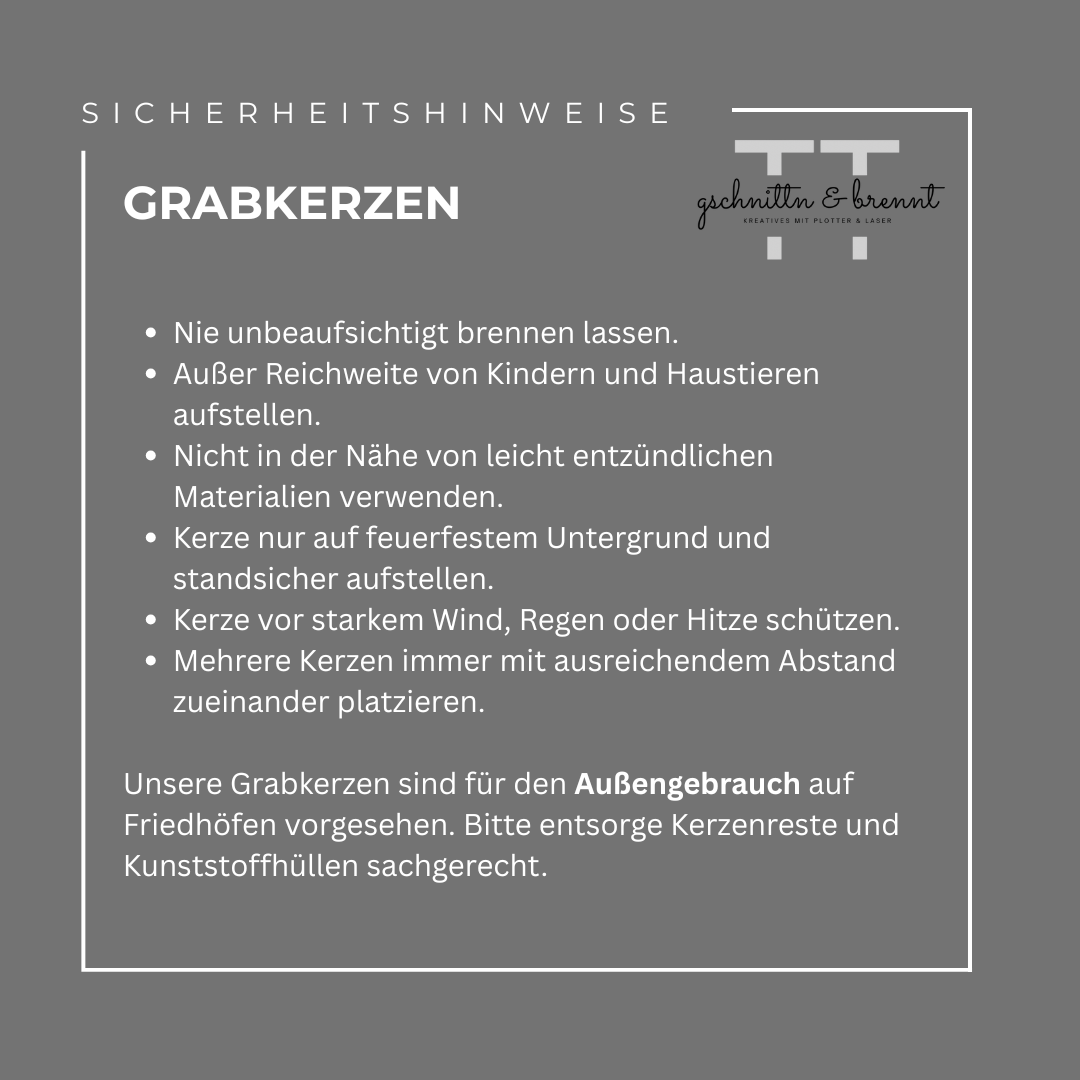 Grabkerze | Weihnachten feiern | 110h Brenndauer
