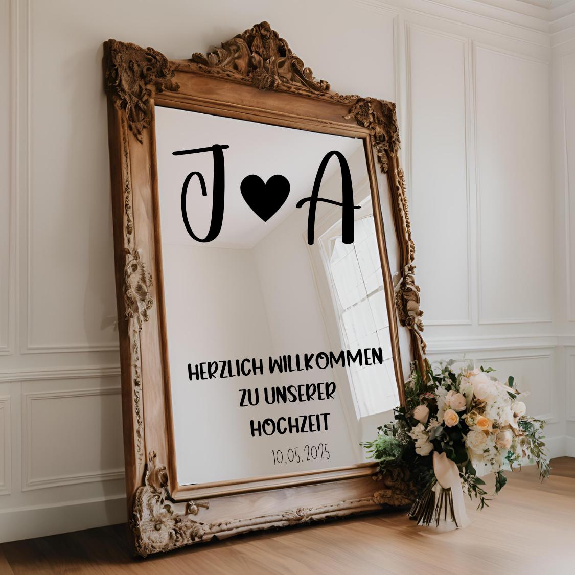 Schriftzug für Spiegel | Hochzeit | Deko | Willkommensschild | Fotobox |