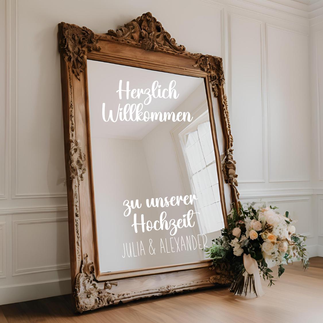 Schriftzug für Spiegel | Hochzeit | Deko | Willkommensschild | Fotobox |