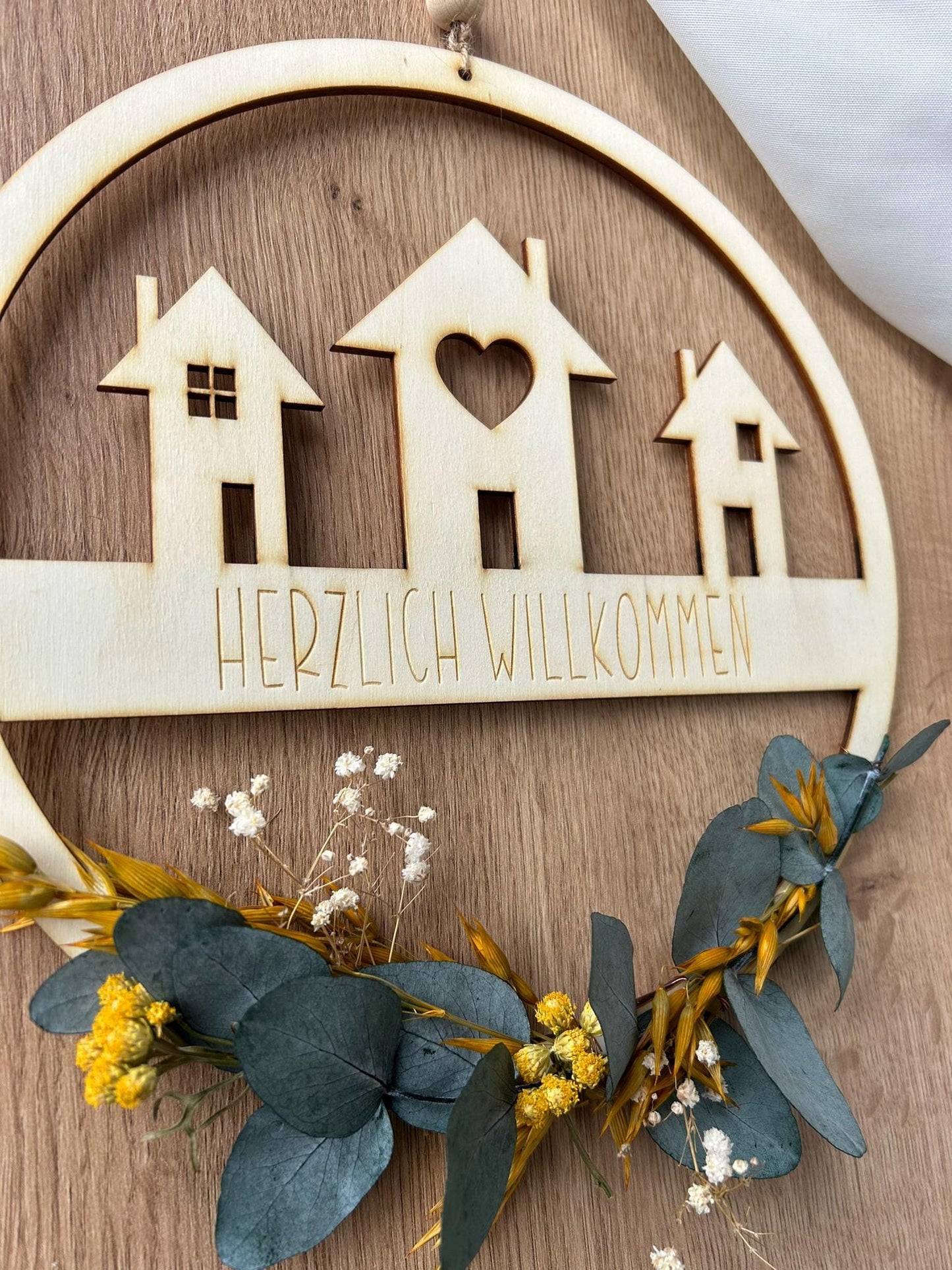 Willkommensschild | Türkranz | Herzlich Willkommen | Personalisiert mit Namen