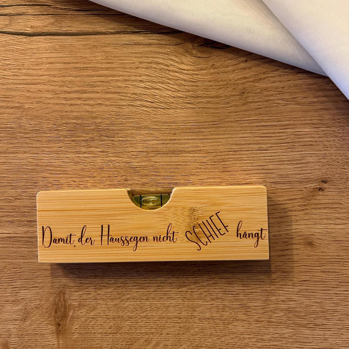 Mini-Wasserwaage | Geschenk | Einzug | Umzug | Hausbau | Bauherren | Geburtstag | Handwerker | Wasserwaage