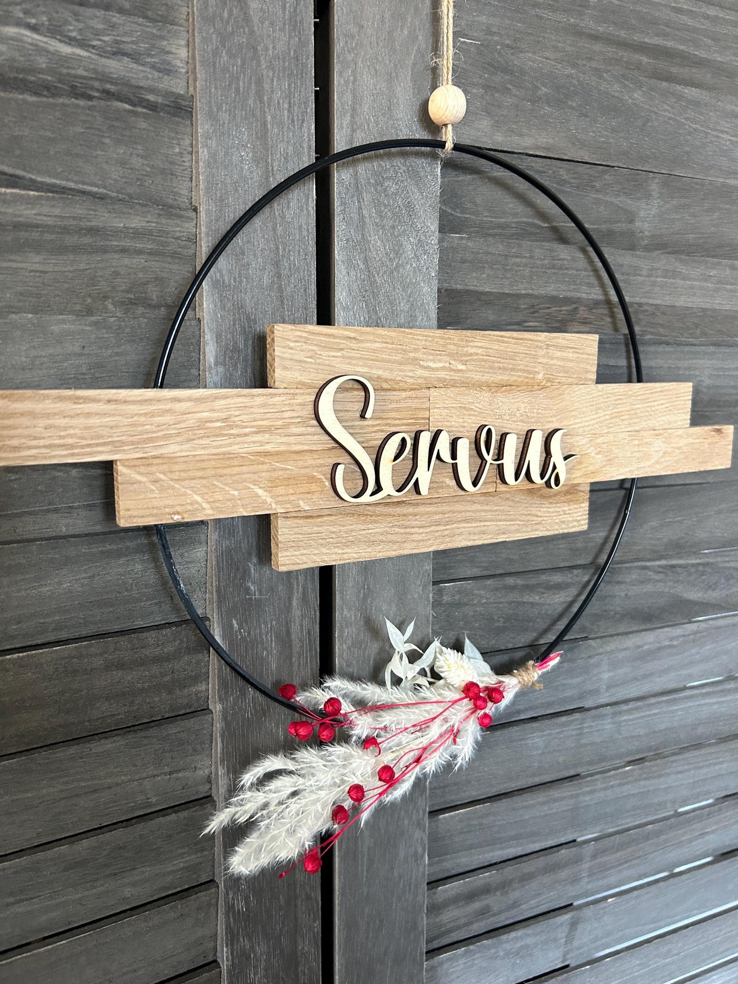 Türkranz | Metallring | Willkommensschild | Familie | Hereinspaziert | Servus  | Herzliches Servus | Loop