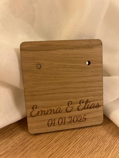 Einsteckholzkarte | Knopfloch | Hochzeitsanzug für Bräutigam