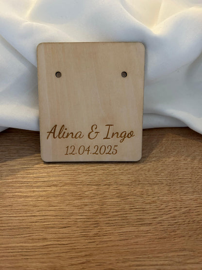 Einsteckholzkarte | Knopfloch | Hochzeitsanzug für Bräutigam