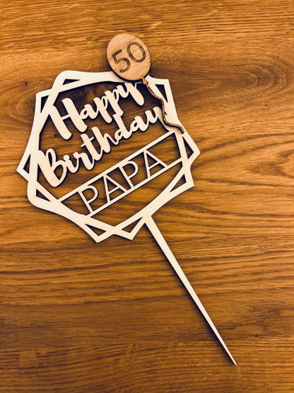 Caketopper | Holz | Geburtstag | Dekoration für Torten