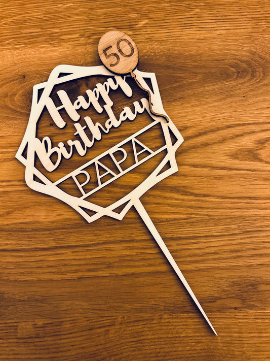 Caketopper | Holz | Geburtstag | Dekoration für Torten