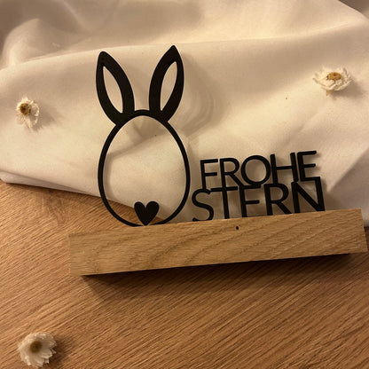 Frohe Ostern | Deko | Osterhase | Schriftzug