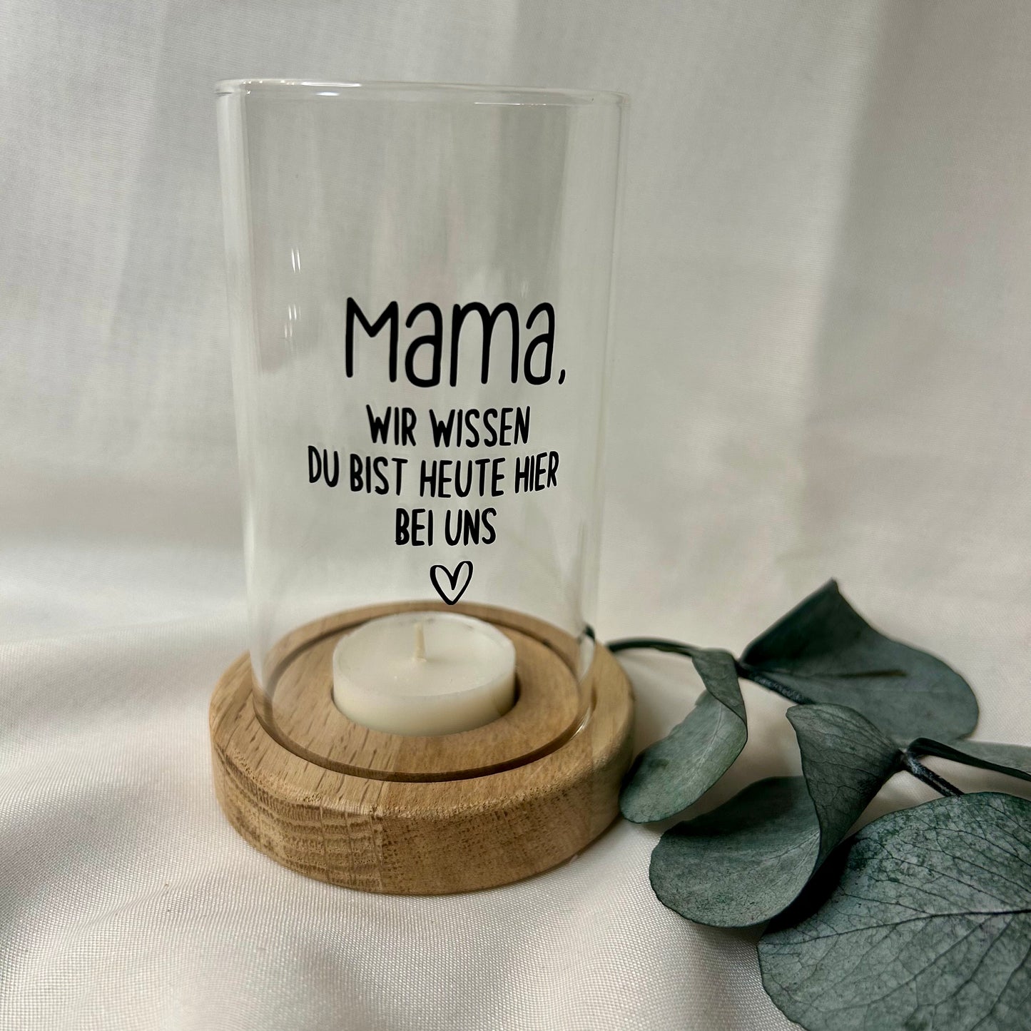 Gedenklicht | Windlicht | Glas | für besondere Anlässe (z.B. Hochzeiten)