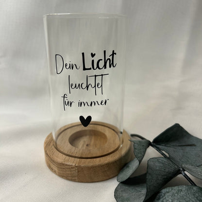 Gedenklicht | Windlicht | Glas | für besondere Anlässe (z.B. Hochzeiten)