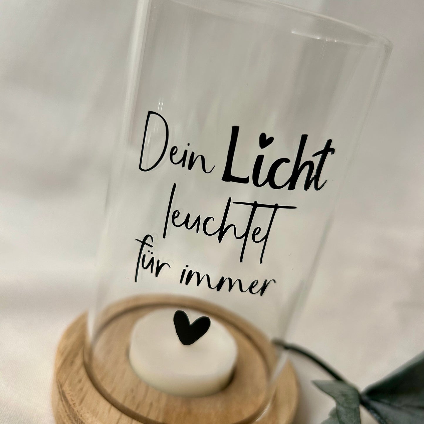 Gedenklicht | Windlicht | Glas | für besondere Anlässe (z.B. Hochzeiten)
