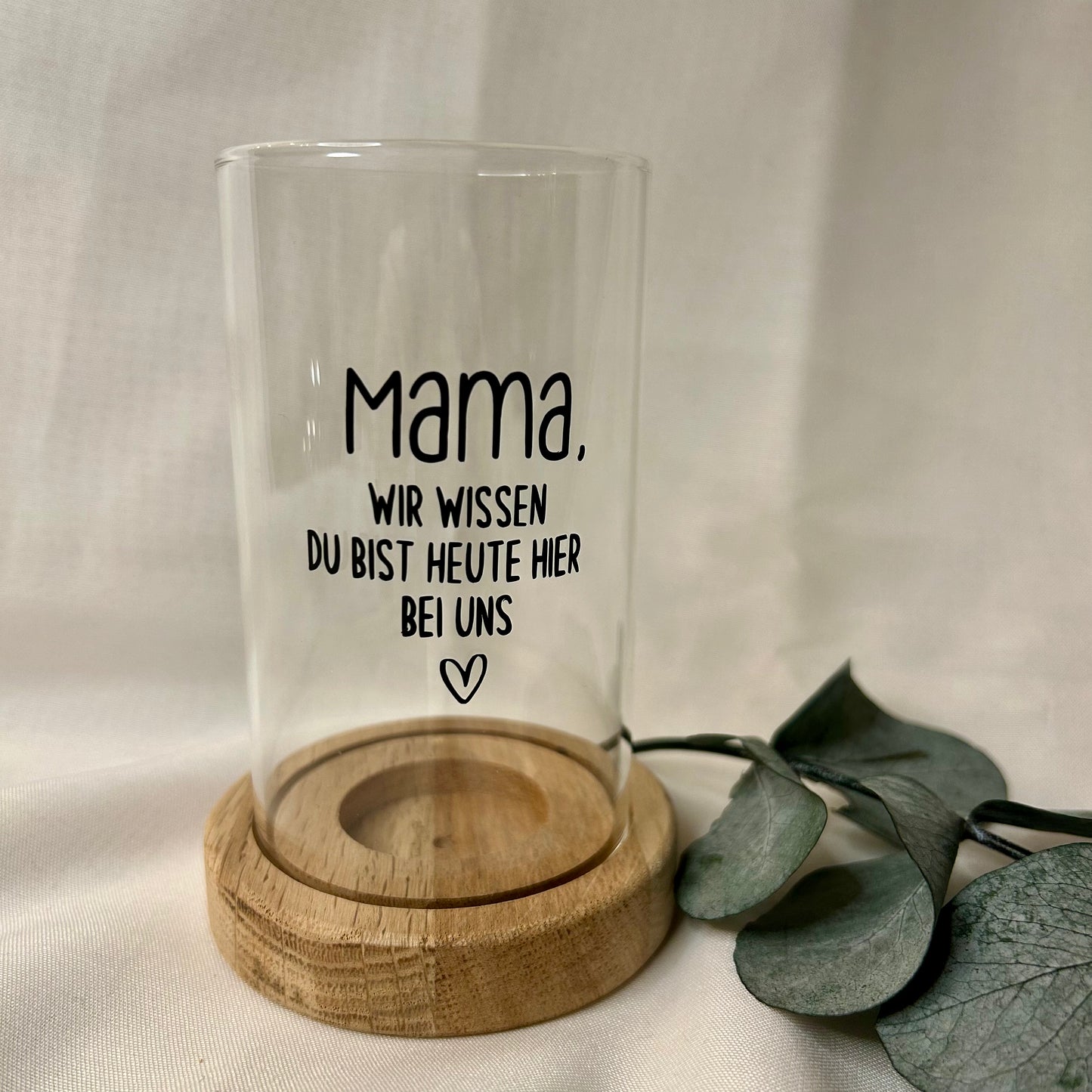 Gedenklicht | Windlicht | Glas | für besondere Anlässe (z.B. Hochzeiten)