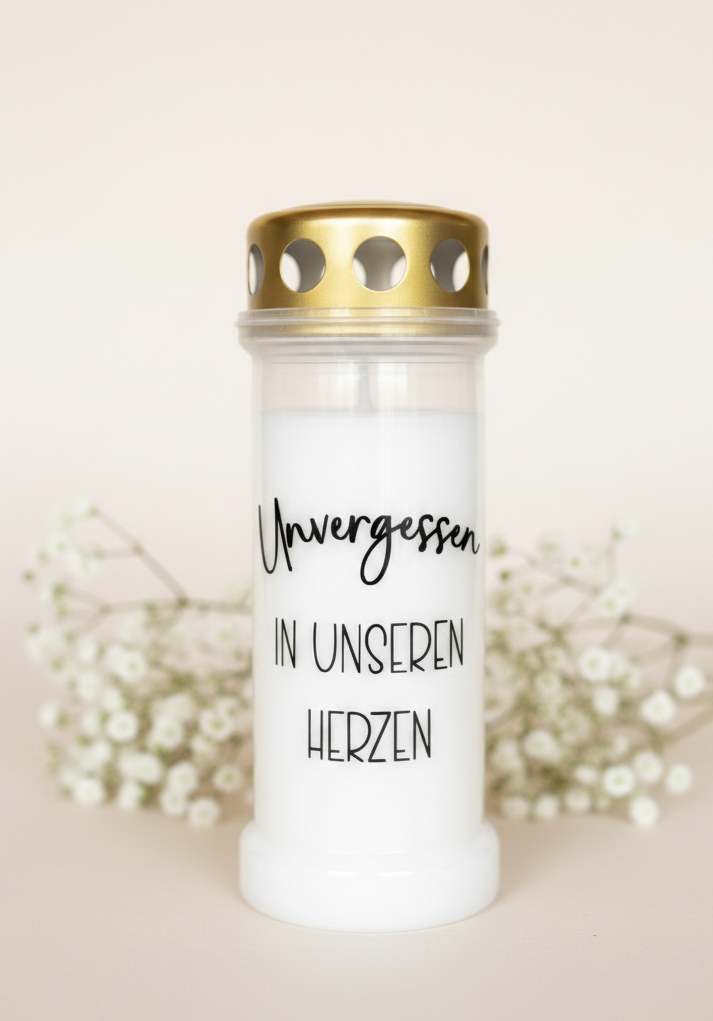 Grabkerze | Unvergessen | 70h Brenndauer