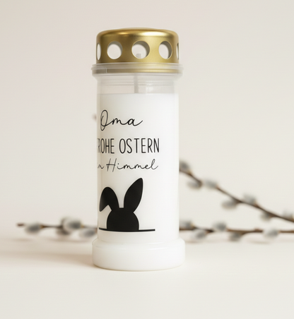 Grabkerze | Frohe Ostern im Himmel | 70h Brenndauer