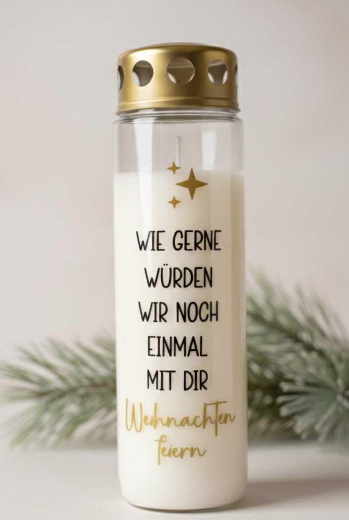 Grabkerze | Weihnachten feiern | 110h Brenndauer