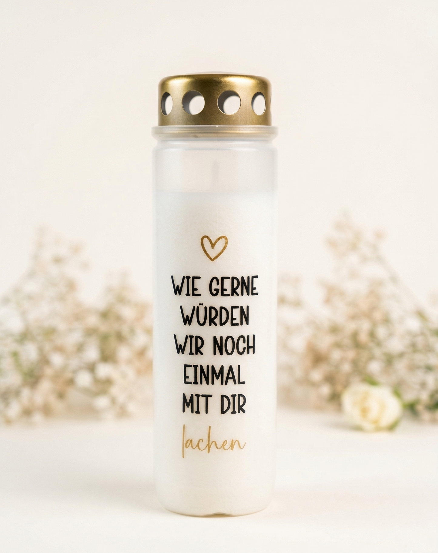 Grabkerze | Mit dir lachen | 110h Brenndauer