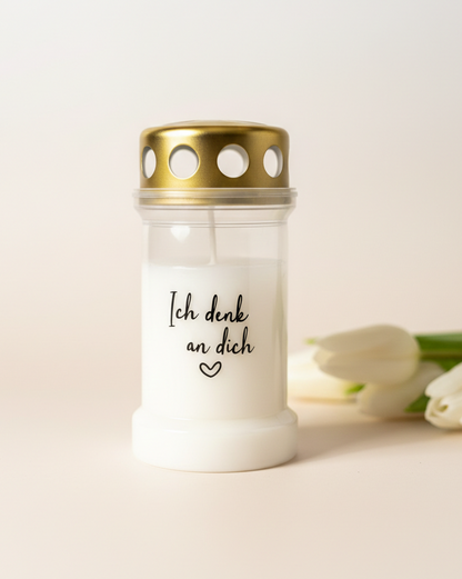 Grabkerze | verschiedene Sprüche | Brenndauer 46h