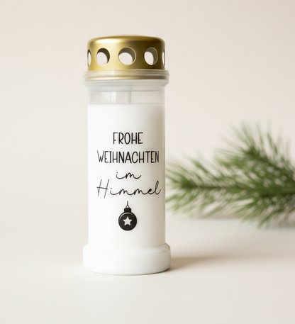 Grabkerze für Weihnachten | 70h Brenndauer
