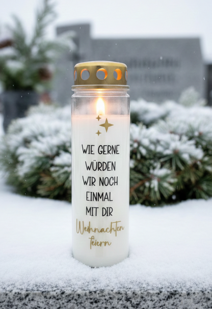 Grabkerze | Weihnachten feiern | 110h Brenndauer