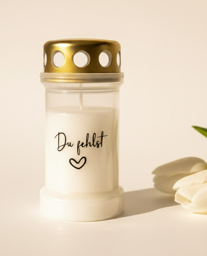 Grabkerze | verschiedene Sprüche | Brenndauer 46h