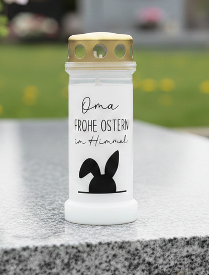 Grabkerze | Frohe Ostern im Himmel | 70h Brenndauer