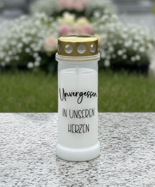 Grabkerze | Unvergessen | 70h Brenndauer