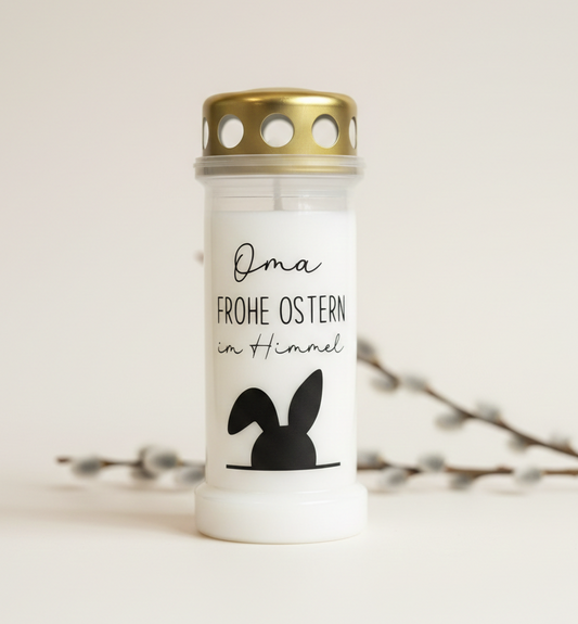 Grabkerze | Frohe Ostern im Himmel | 70h Brenndauer