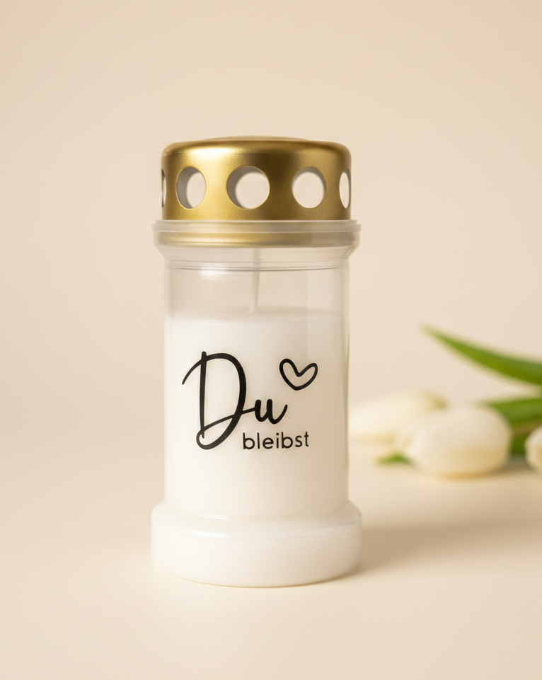 Grabkerze | verschiedene Sprüche | Brenndauer 46h