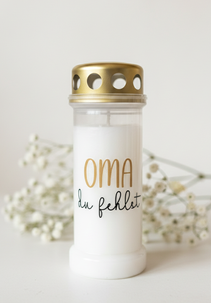 Grabkerze | Du fehlst | 70h Brenndauer