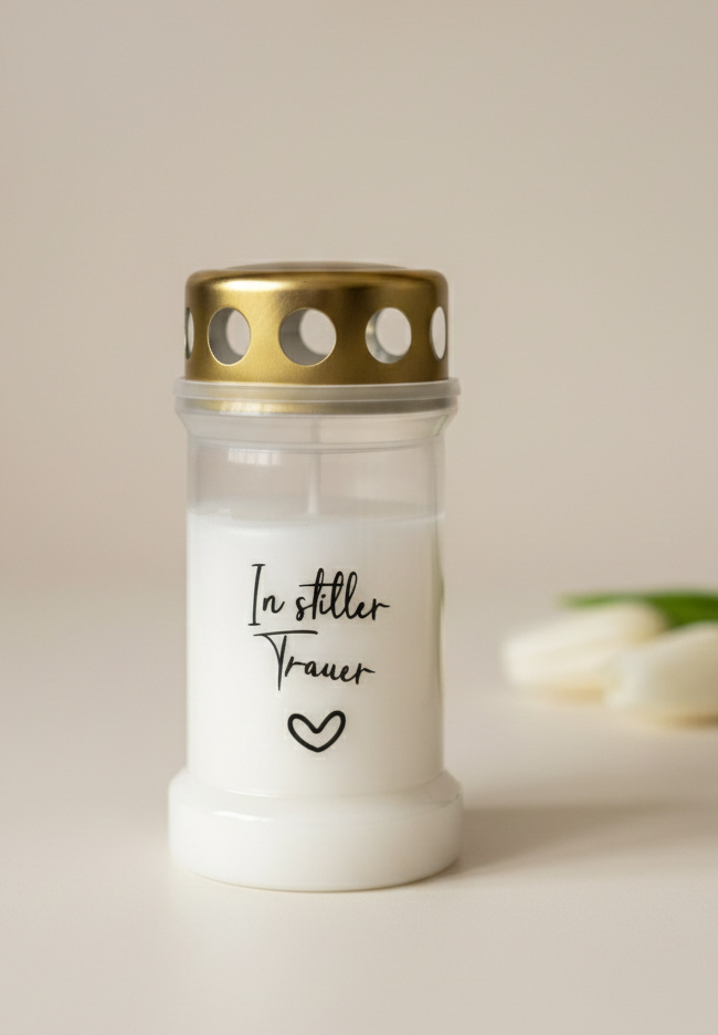 Grabkerze | verschiedene Sprüche | Brenndauer 46h