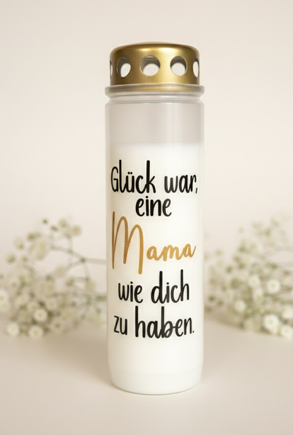 Grabkerze | Glück war | 110h Brenndauer