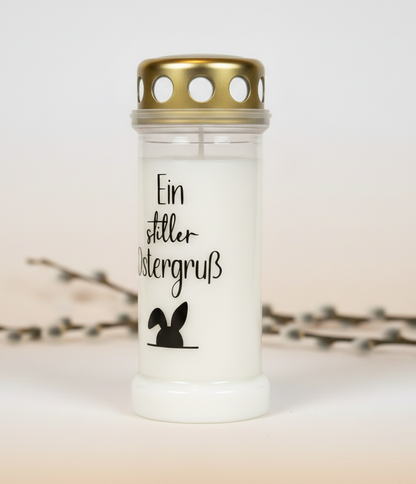 Grabkerze | stiller Ostergruß | 70h Brenndauer