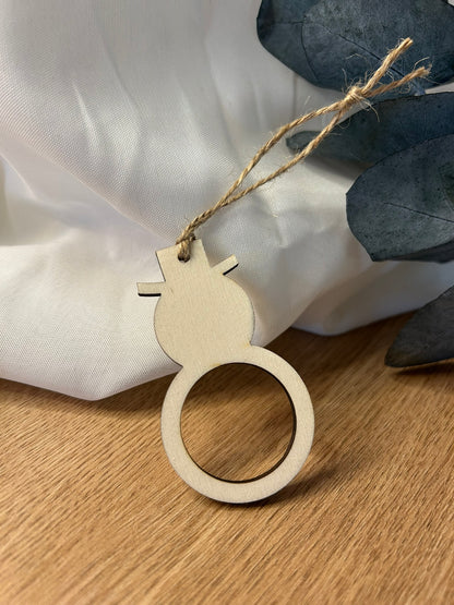 Weihnachten | Holz Schneemann | für Mini-Aprikosenöl