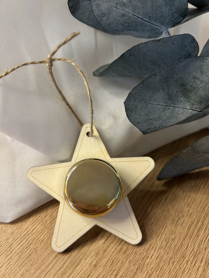 Weihnachten | Stern | aus Holz | für Mini-Aprikosenöl