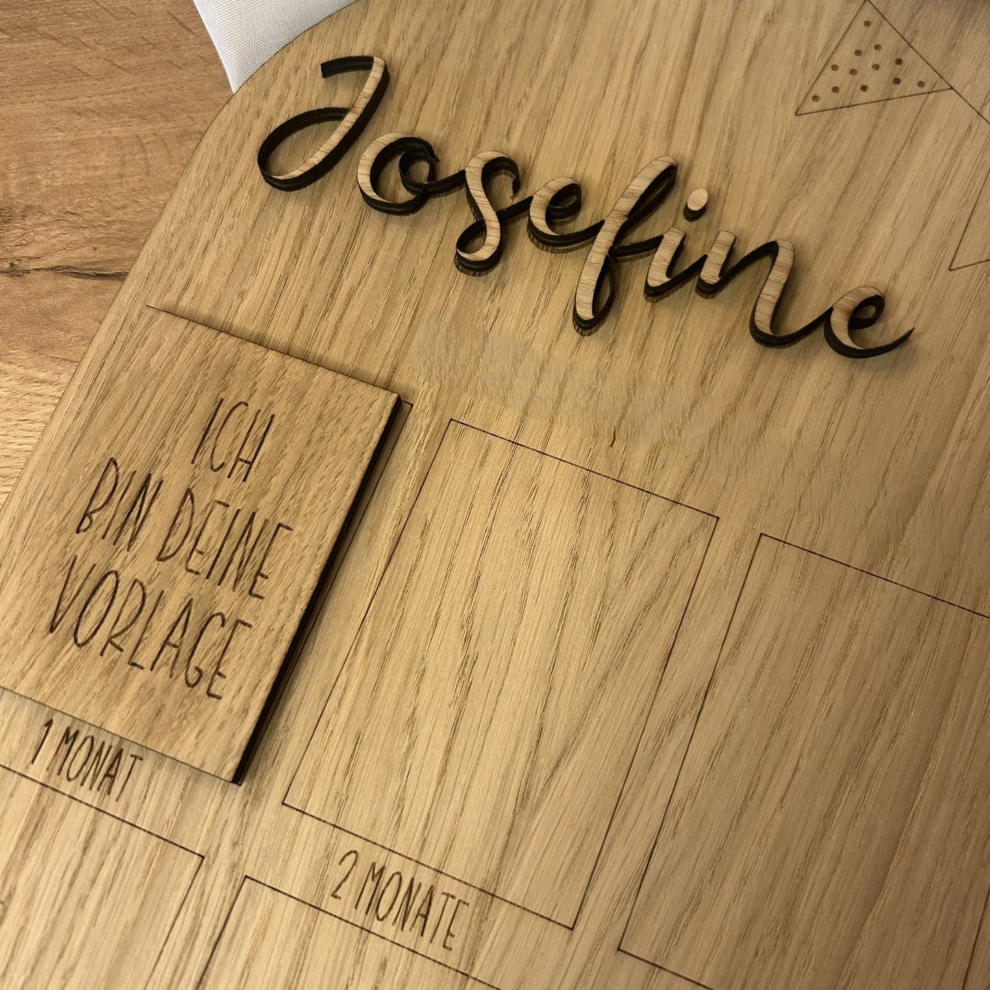 Meilensteintafel | Babyfotos| Mein erstes Jahr | personalisiert | Holz | Geschenk zur Geburt