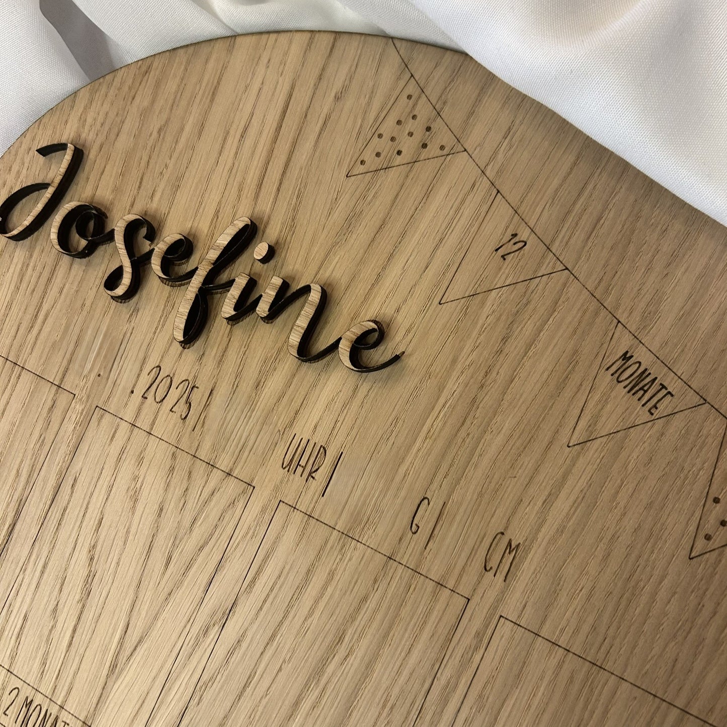 Meilensteintafel | Babyfotos| Mein erstes Jahr | personalisiert | Holz | Geschenk zur Geburt