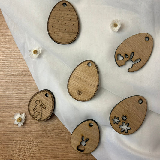 Ostereier | Holz | 6 Stück als Set