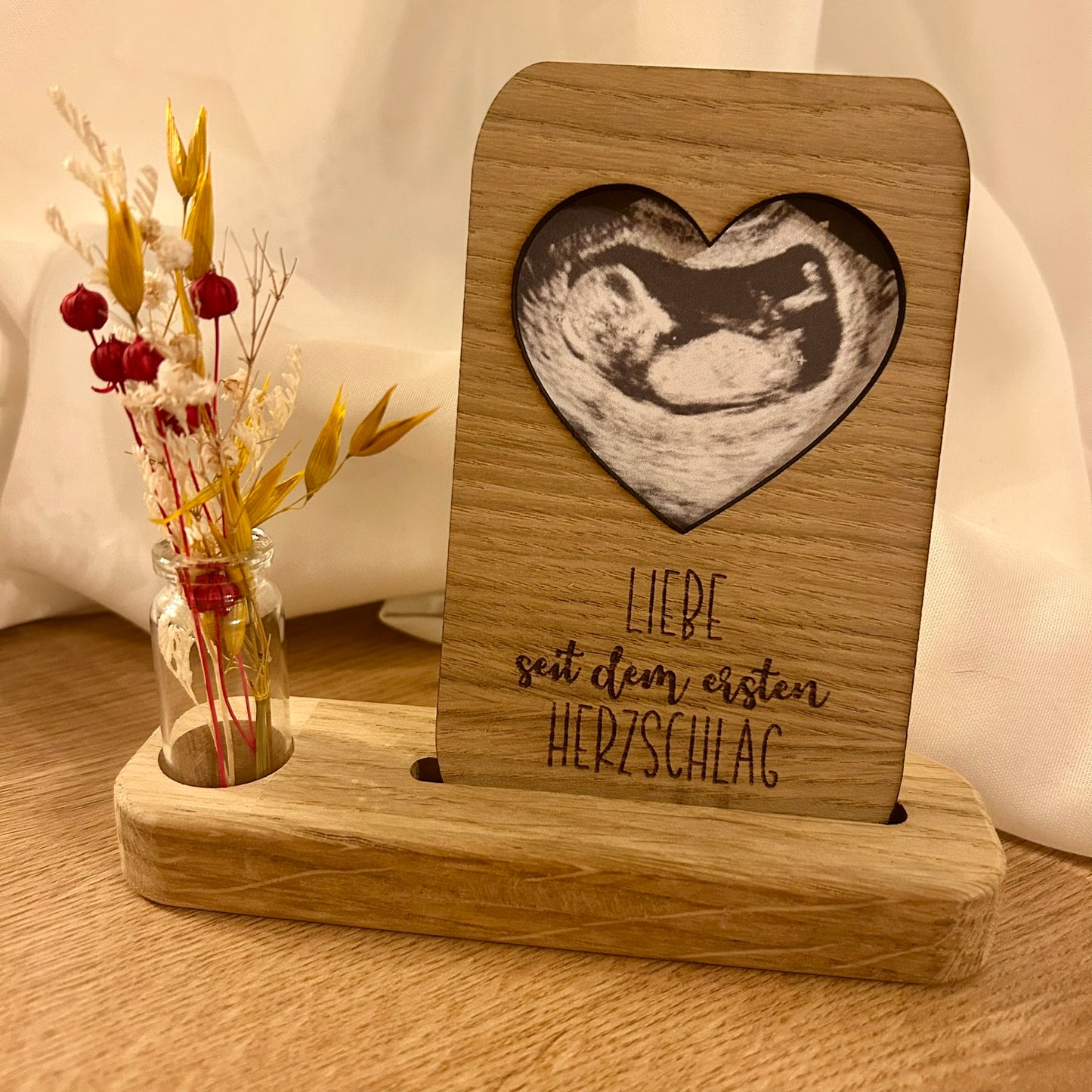 Fotorahmen | Ultraschallbild | Schwangerschaft | Bilderrahmen aus Holz