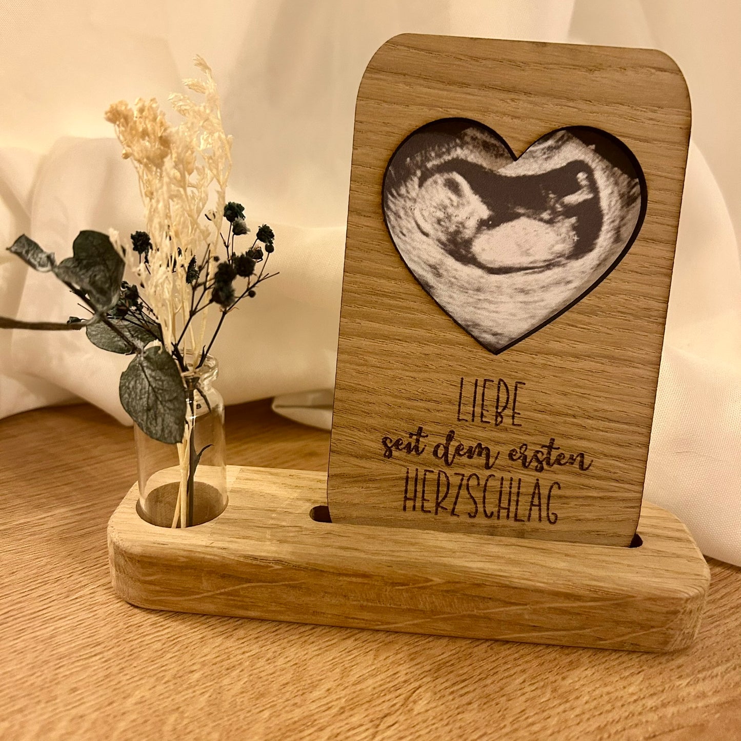 Fotorahmen | Ultraschallbild | Schwangerschaft | Bilderrahmen aus Holz