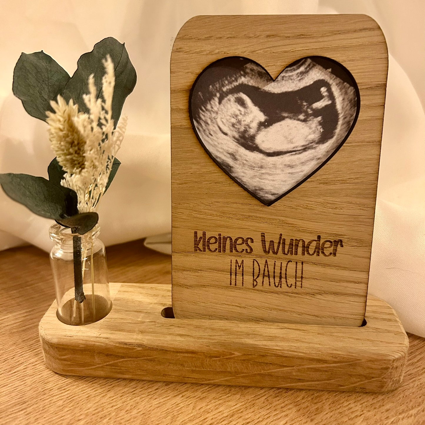 Fotorahmen | Ultraschallbild | Schwangerschaft | Bilderrahmen aus Holz