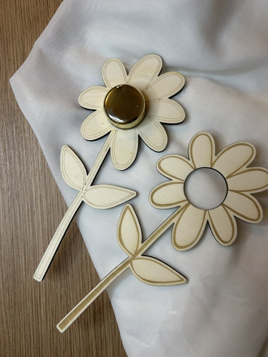 Holzblume | mit Aussparung
