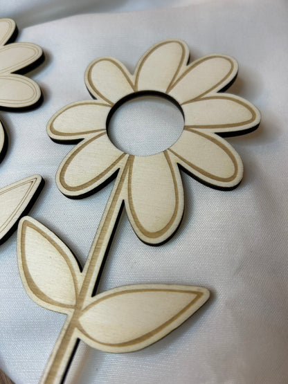 Holzblume | mit Aussparung