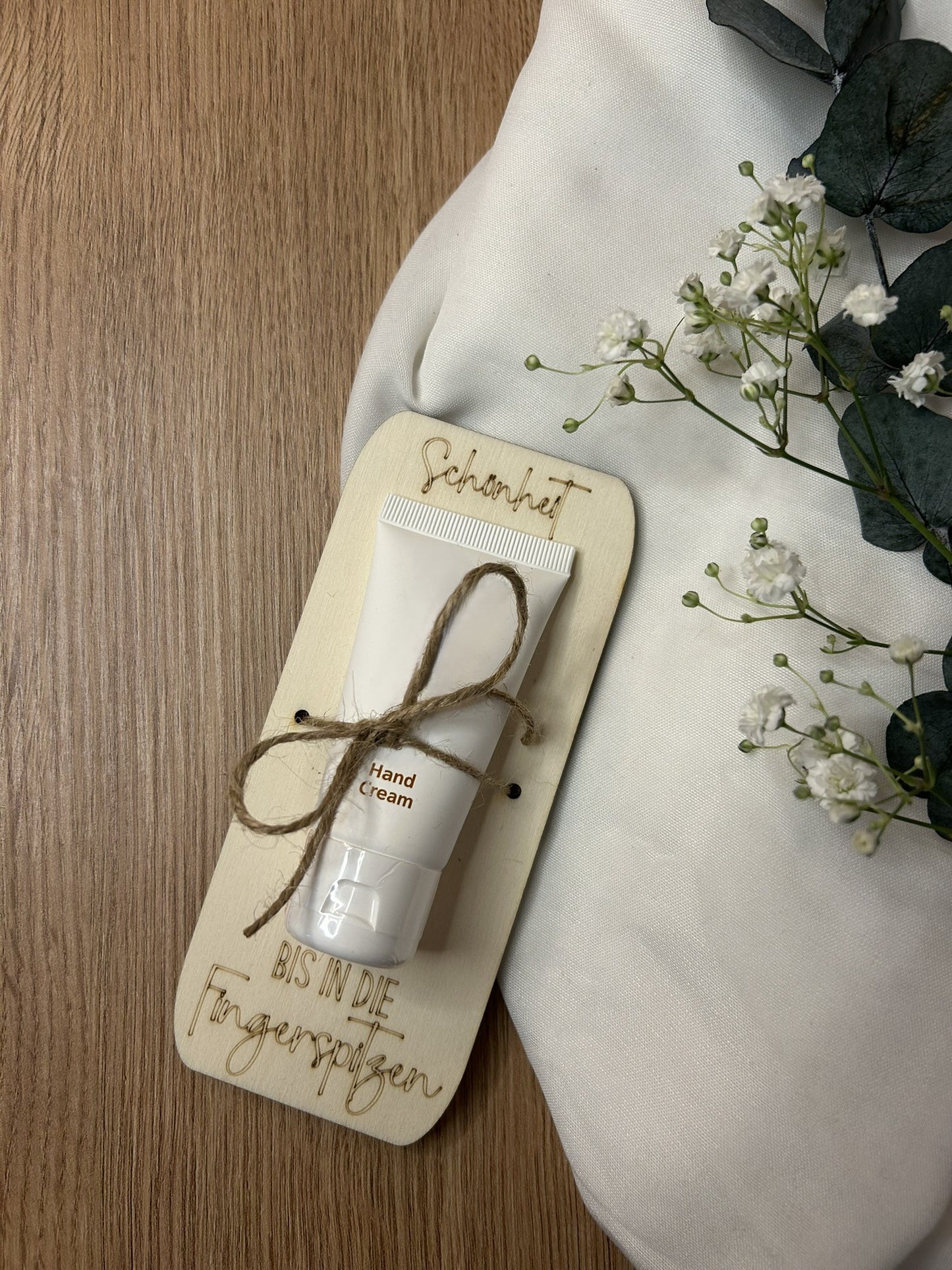 Holzschild | mit Spruch | für Handcreme