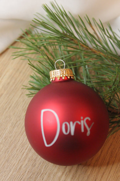 Personalisierte Weihnachtskugel | mit Gravur | zum Gedenken