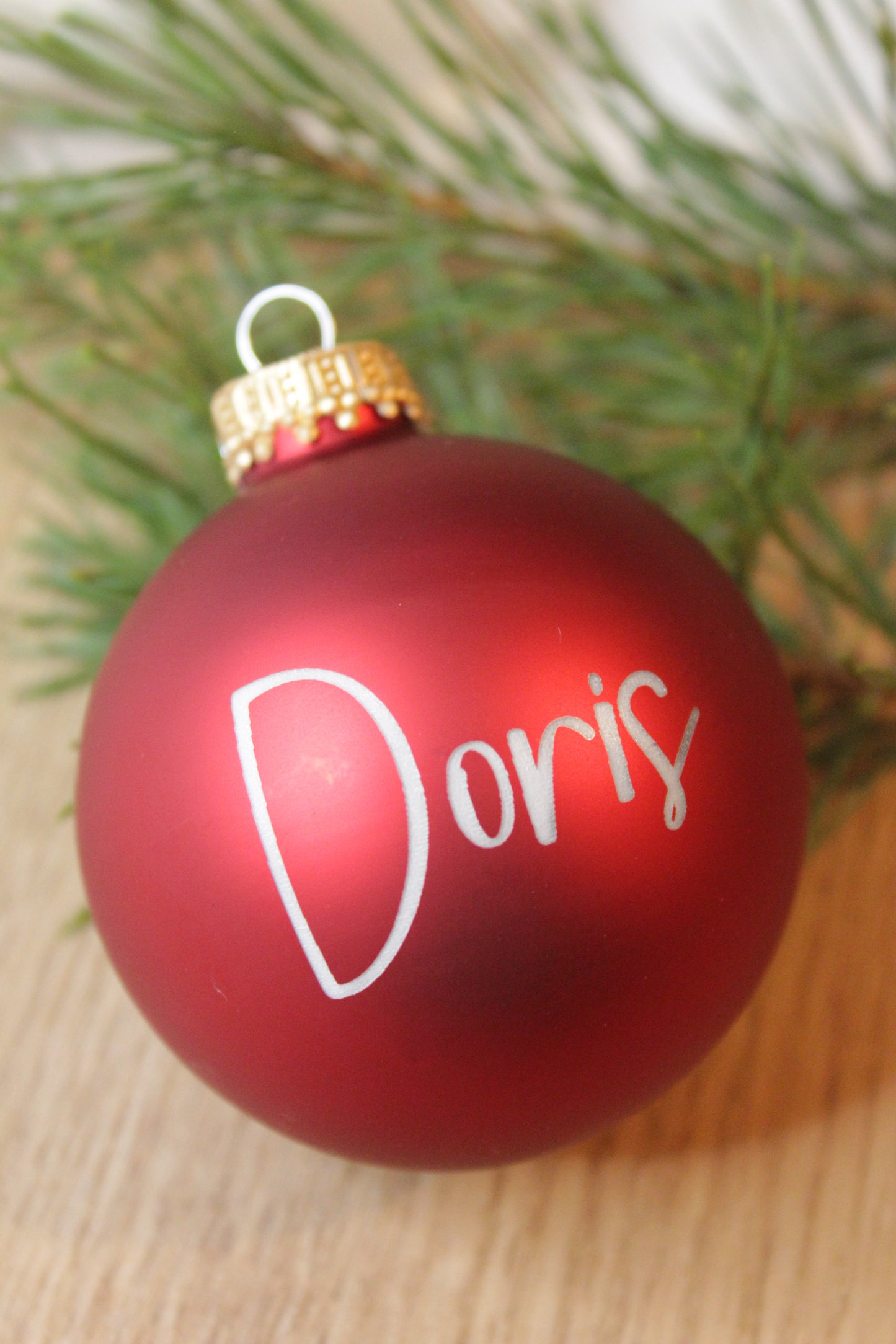 Personalisierte Weihnachtskugel | mit Gravur | zum Gedenken