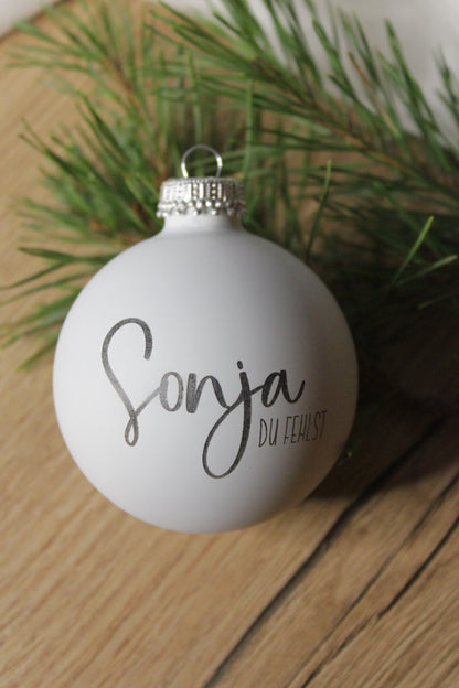 Personalisierte Weihnachtskugel | mit Gravur | zum Gedenken