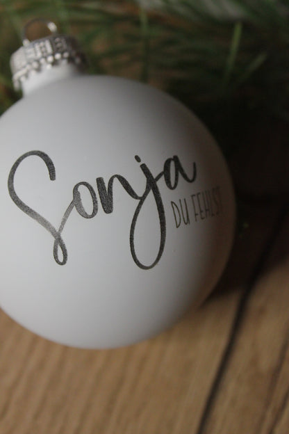 Personalisierte Weihnachtskugel | mit Gravur | zum Gedenken